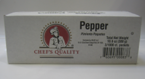 Picture of Chefs Quality - Black Pepper Packets - 3000 Ct