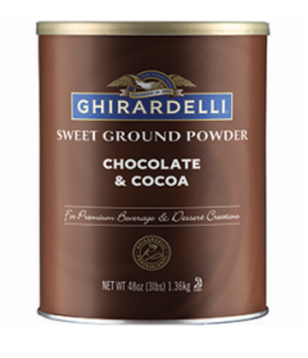 Picture of Ghirardelli - Sweet Ground Chocolate & Cocoa Can - 3lb, 6/case