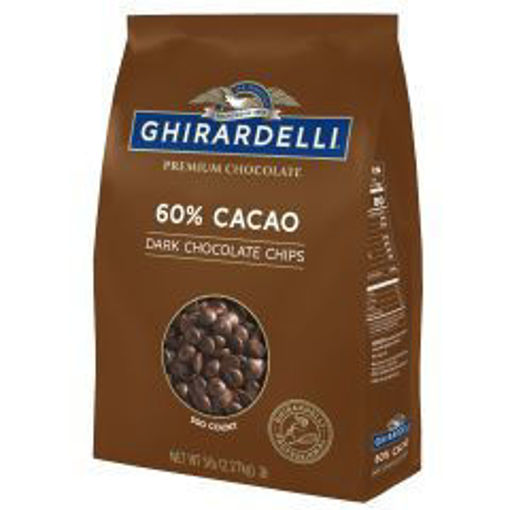 Picture of Ghirardelli Chocolate - 60% Cacao Dark Chocolate Chips - 5lb